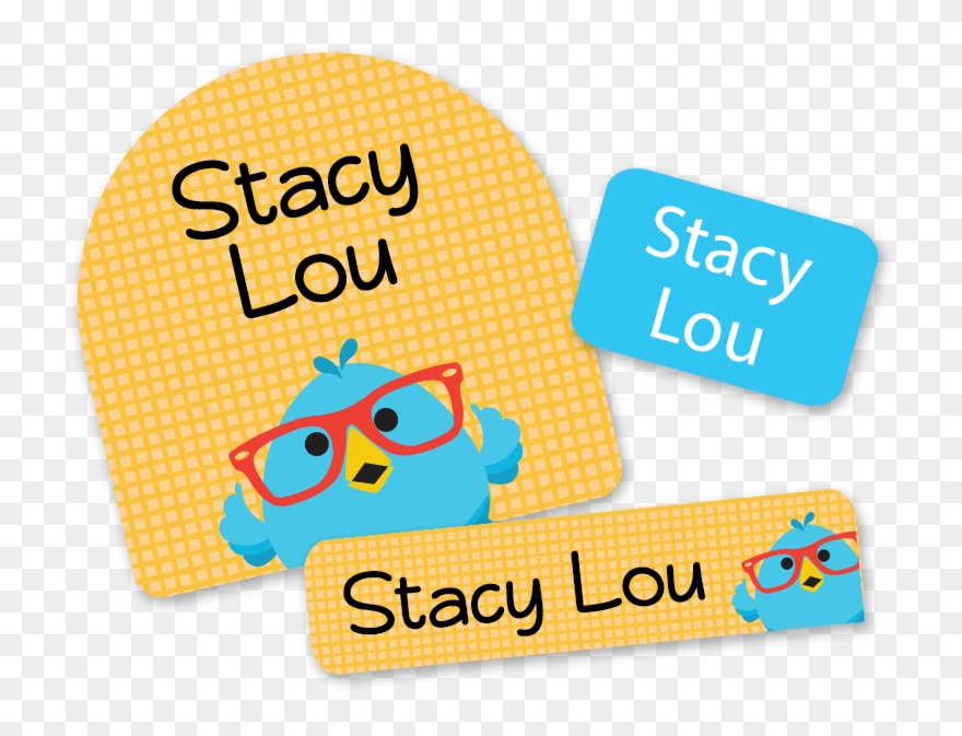 Tweet Bird Labels With Glasses Clipart