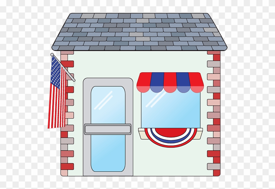 American Patriotic Small Shop Image On A Transparent - Store Clipart Transparent Background - Png Download