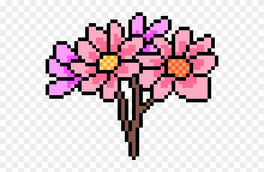 Happy Valentine's Day <3 - Flowers Pixel Art Clipart