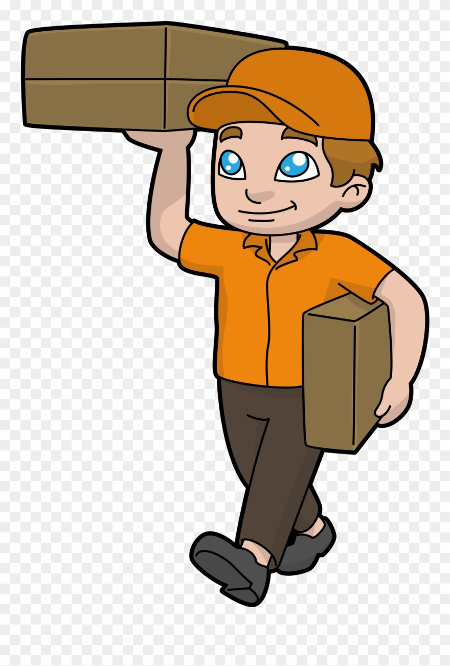 Open - Cartoon Courier Clipart