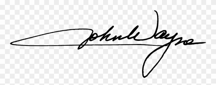 John Wayne Signature Clipart