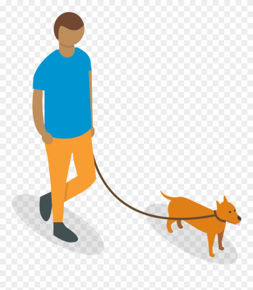 Dog Walker - Illustration Clipart