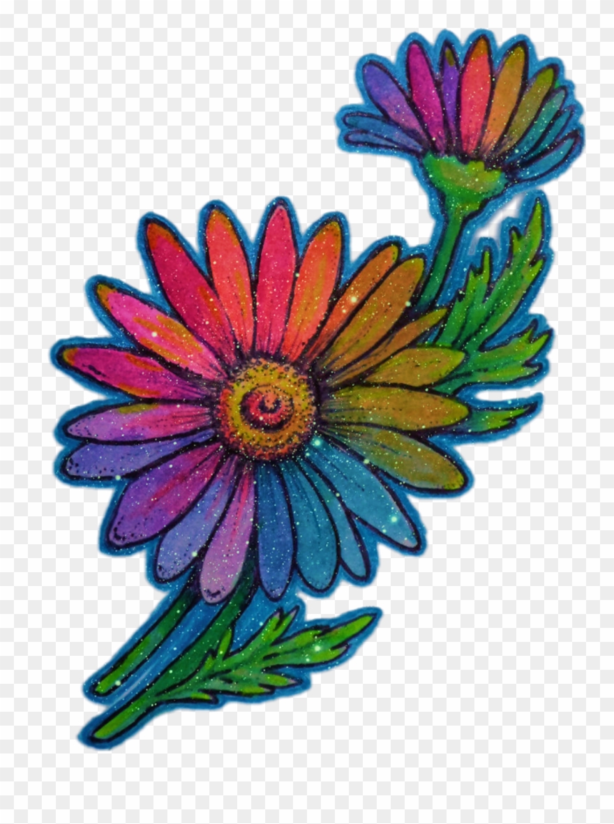 Report Abuse - Rainbow Floral Transparent Clipart