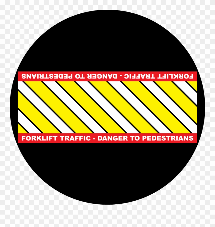 Forklift Caution - Circle Clipart