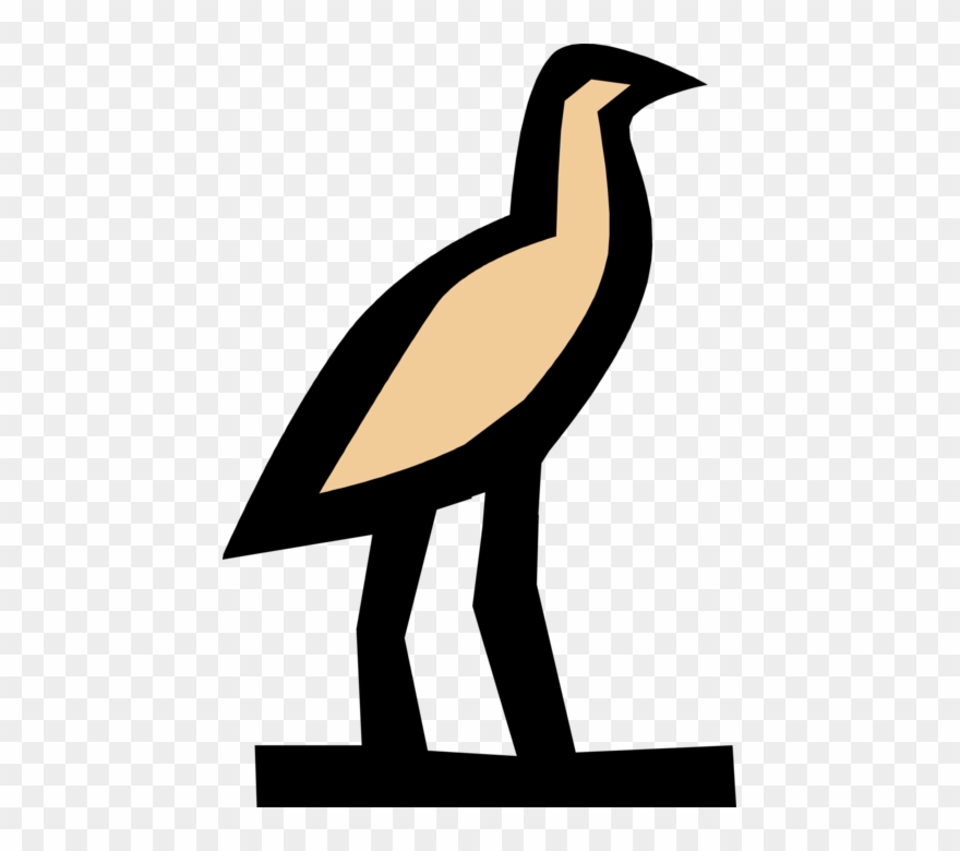 Vector Illustration Of Ancient Egyptian Bird Hieroglyphic Clipart
