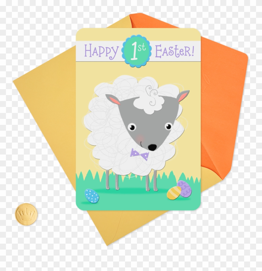 Cuddly And Cute Baby's First Easter - Cartoon Clipart