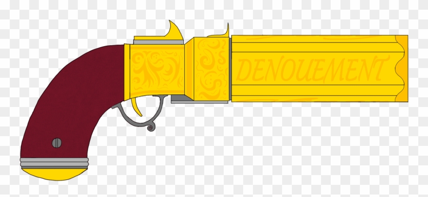 Pistol Clipart Dueling - Revolver - Png Download