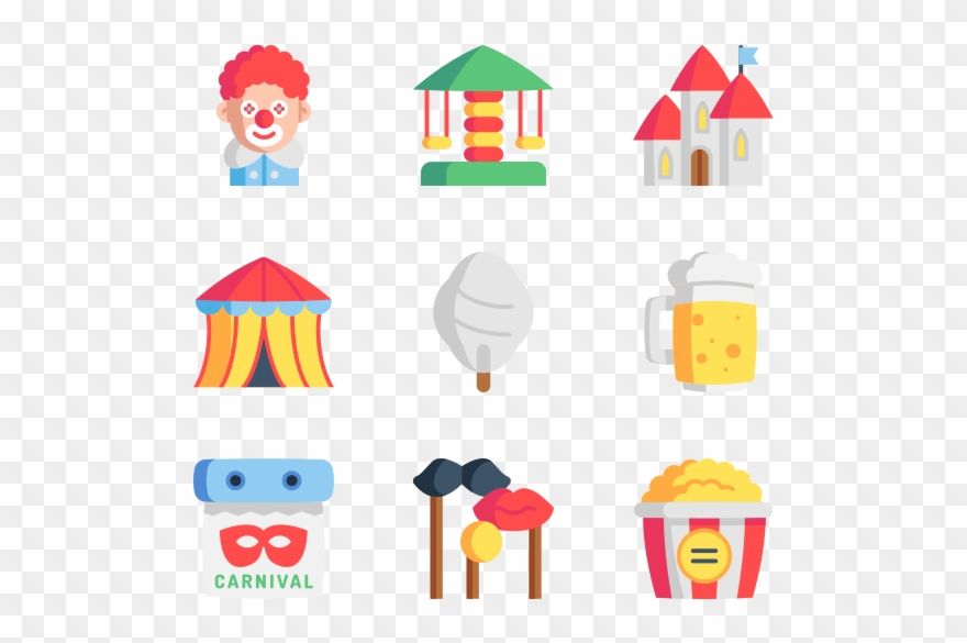 14 Carnival Fair Icon Packs Clipart