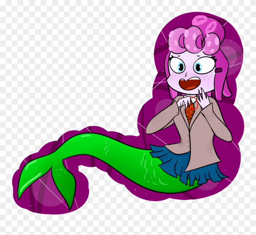 Mermaid Clipart Cove - Cuphead Doki Doki Literature Club - Png Download