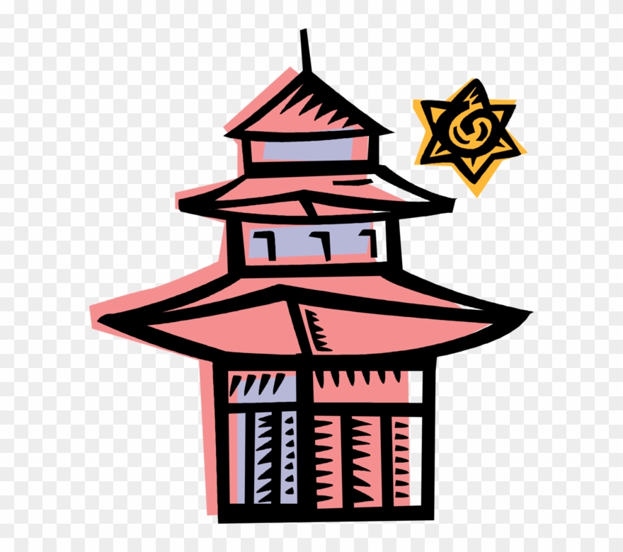 Asians Clipart Chinese Tower - Png Download