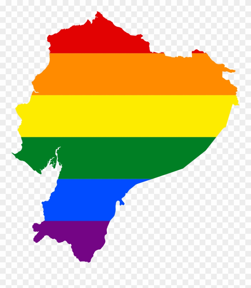 Ecuador Flag Map Clipart