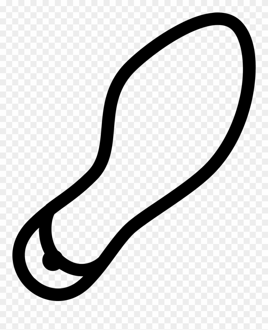 The Icon Is Comprised Of The Outline Of A Right - Shoe Sole Icon Vector Clipart
