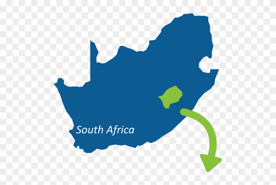 South Africa Showing Lesotho Light Green Taylor Holmes - South Africa Map Vector Clipart