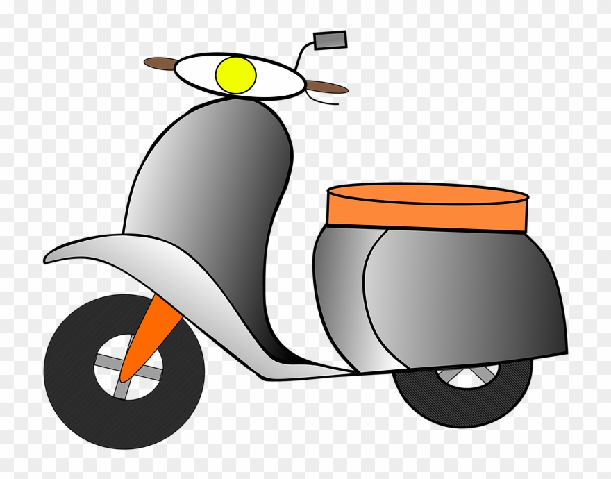 Scooter Clipart Transportation - Cartoon - Png Download