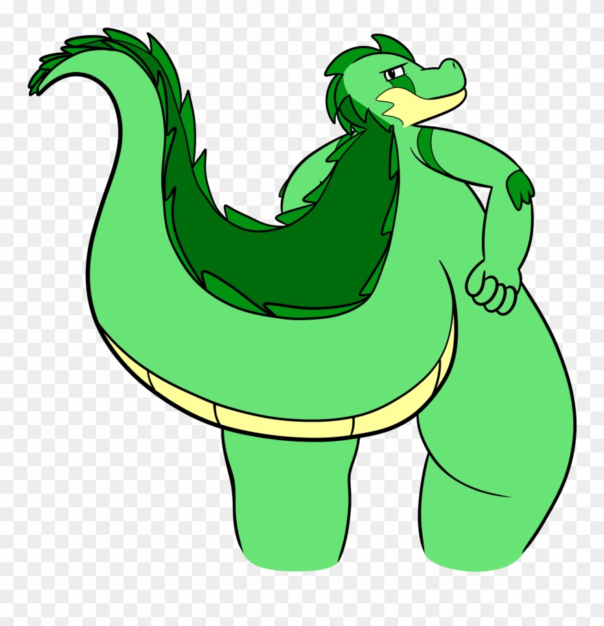 Thick Croc Tail - Cartoon Clipart