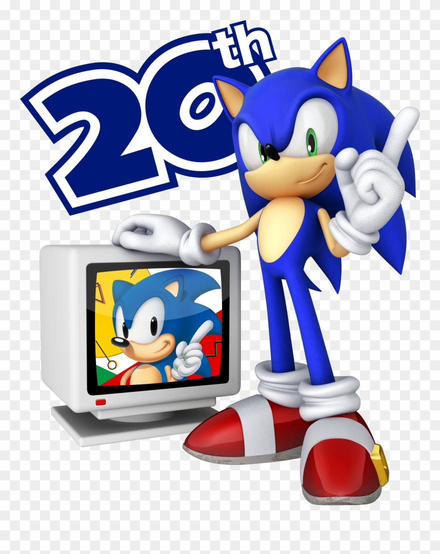 20th Anniversary Numerical Render - Sonic The Hedgehog 20th Anniversary Clipart