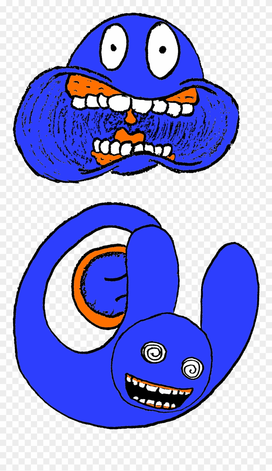 Blue-man Box - Cartoon Clipart