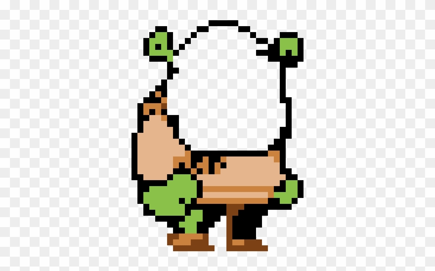 Dank Shrek - Minecraft Pixel Art Shrek Clipart