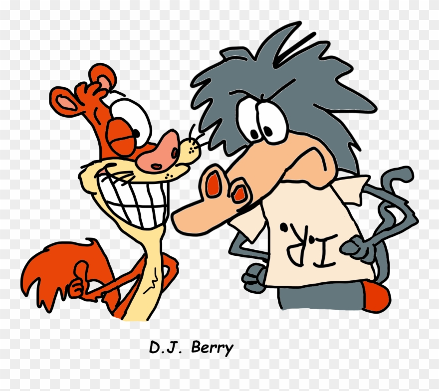 Weasel And Baboon - Cartoon Clipart