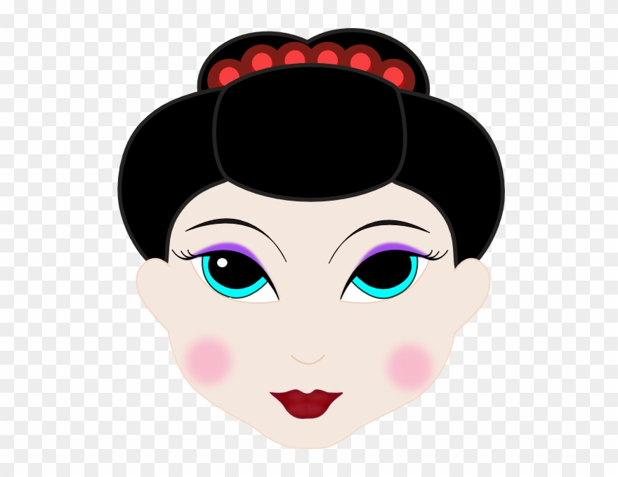 Geisha Face Clip Art - Png Download