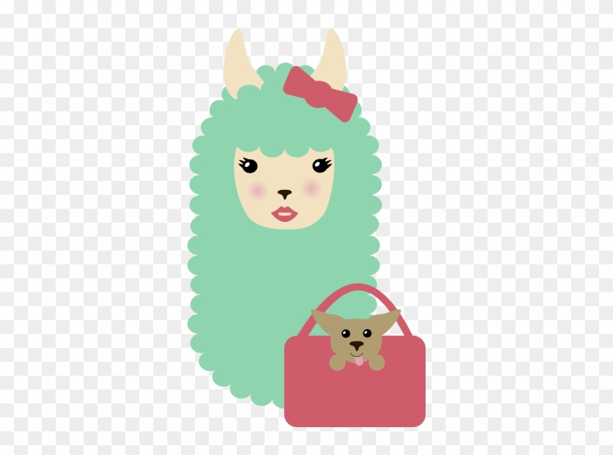 Girly Llama - Emoji Llama Clipart