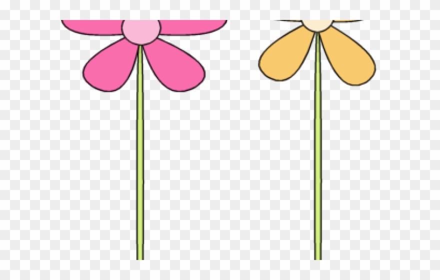 Hippie Clipart Pink Blue Flower - Png Download