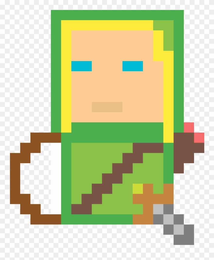 Pew Pew - Santa Pixel Art Christmas Clipart