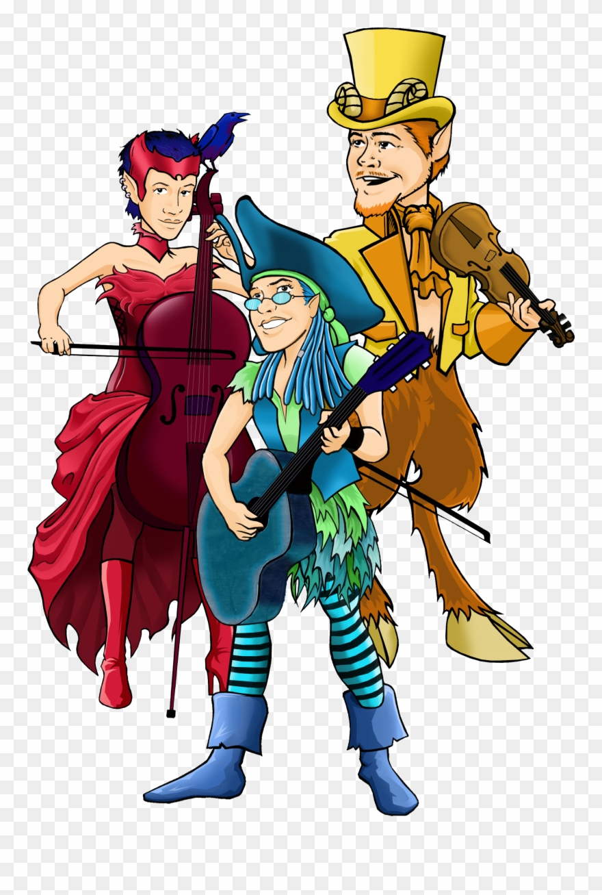 Art By Matt Hawk [hi-res Version] - Tricky Pixie Band Clipart