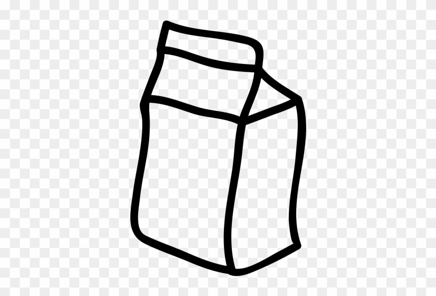 Milk Rubber Stamp - Cardboard Milk Icon Clipart