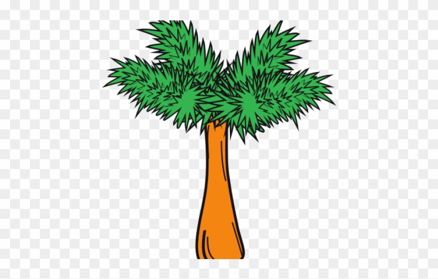 Plugged Clipart Palm Tree - Illustration - Png Download