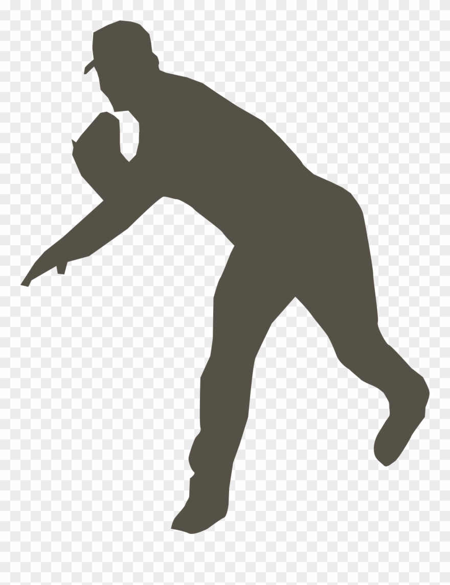 Clipart Of Pitch, Baseball By And Baseball Infield - Silhouette - Png Download