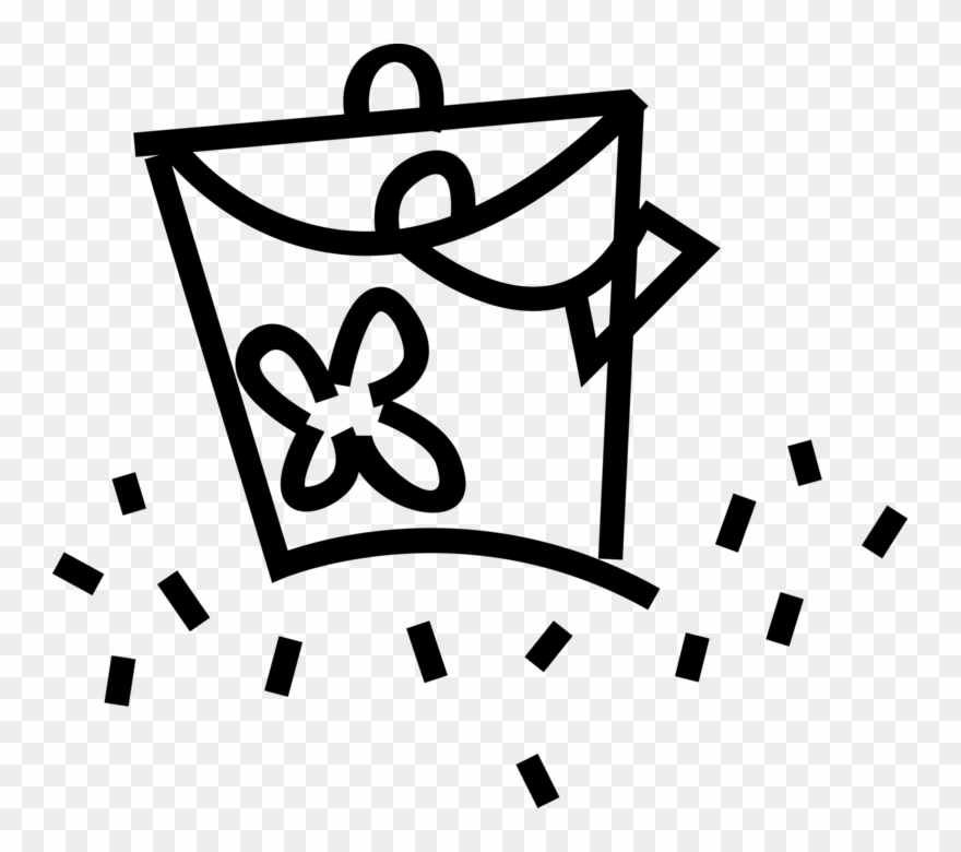 Vector Illustration Of Beach Bag Tote Bag With Carry Clipart