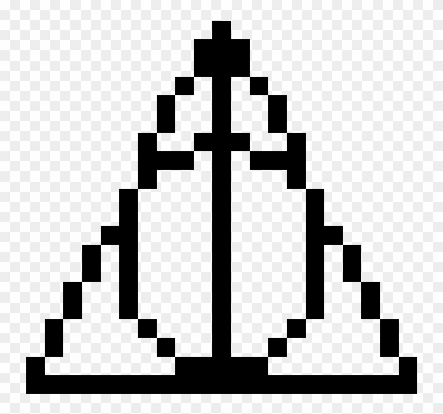 Deathly Hallows Symbol - Deathly Hallows Pixel Art Clipart