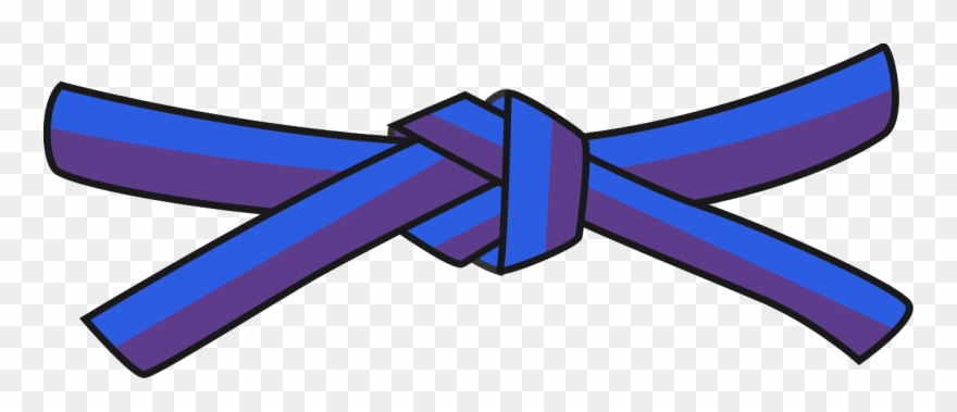 Judo Blue-purple Belt - Blue Belt Judo Clipart