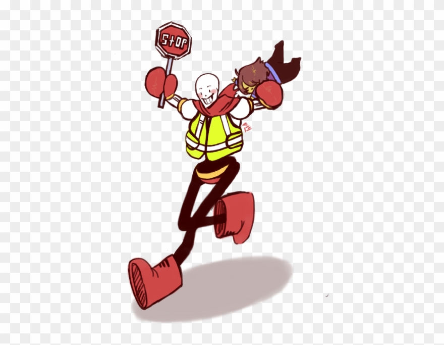 ✢ Elementary School Crossing Guard Papyrus For The - Cartoon Clipart