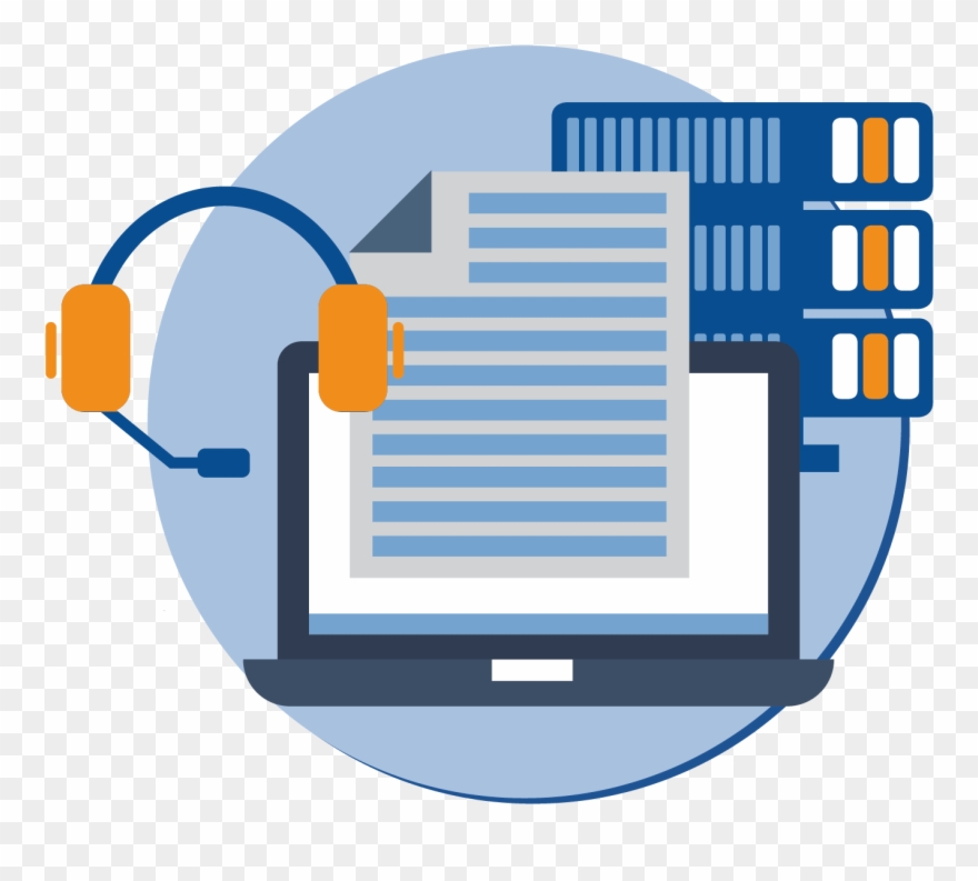 Clear, Audible Files Are Being Delivered And Stored Clipart