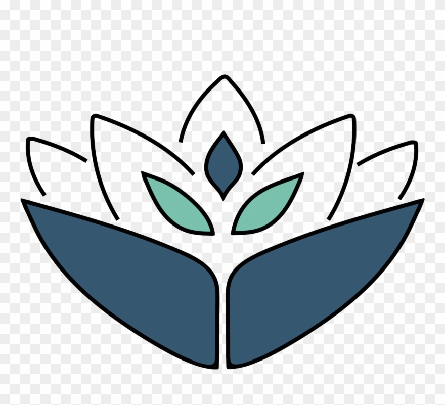 Blue Lotus Yoga - Emblem Clipart