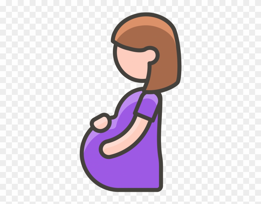 Pregnant Woman Emoji - Pregnant Woman Icon Vector Clipart