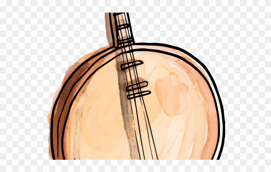 Classical Clipart Traditional Music - Chinese String Instruments Drawing - Png Download