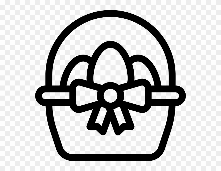 Easter Basket Rubber Stamp - Bathroom Clipart