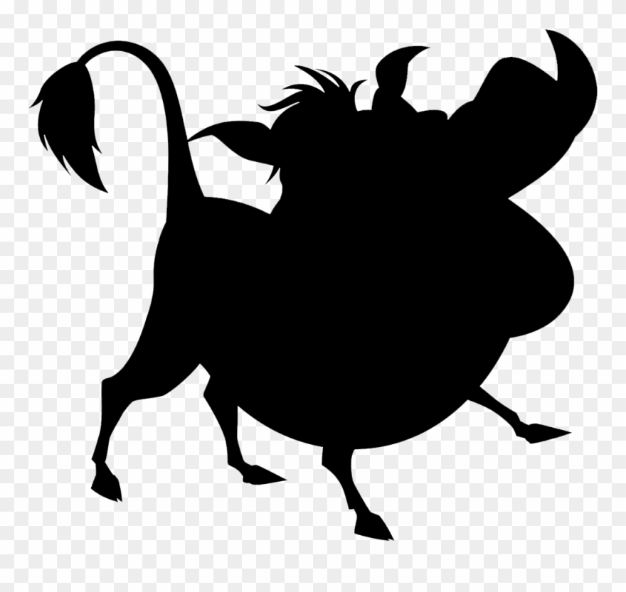 Pork Silhouette - Pumba Lion King Clipart