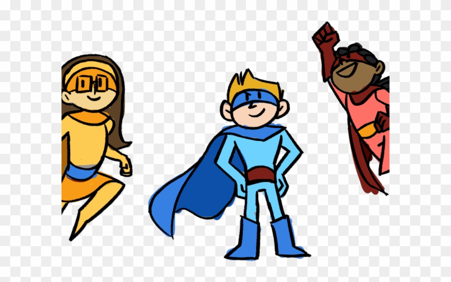 Comic Clipart Superhero Team - Transparent Cartoon Super Heros - Png Download