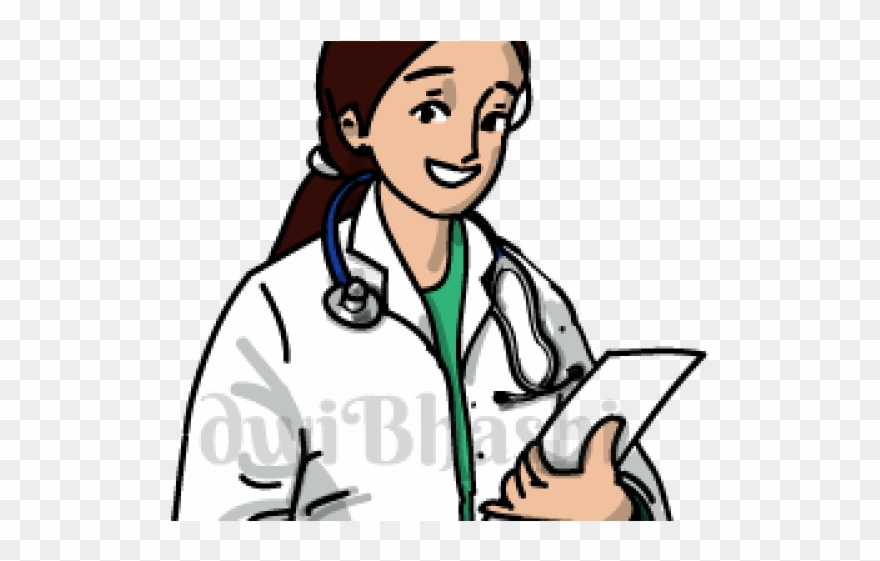 Indian Clipart Tailor - Indian Female Doctor Cartoon - Png Download