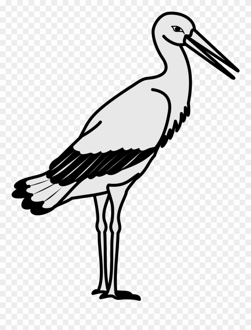 Open - Bangau Putih Kartun Clipart