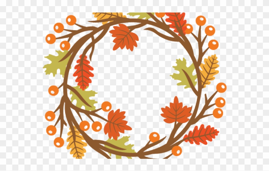 Fall Clipart Wreath - Autumn Wreath Clipart Free - Png Download