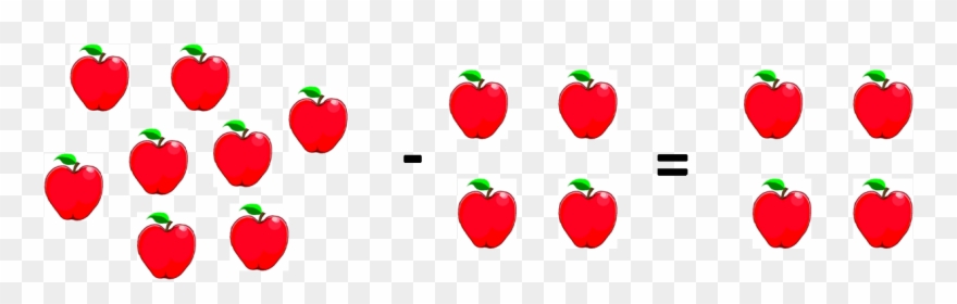 Manzana Resta - Resta Con Manzanas Clipart