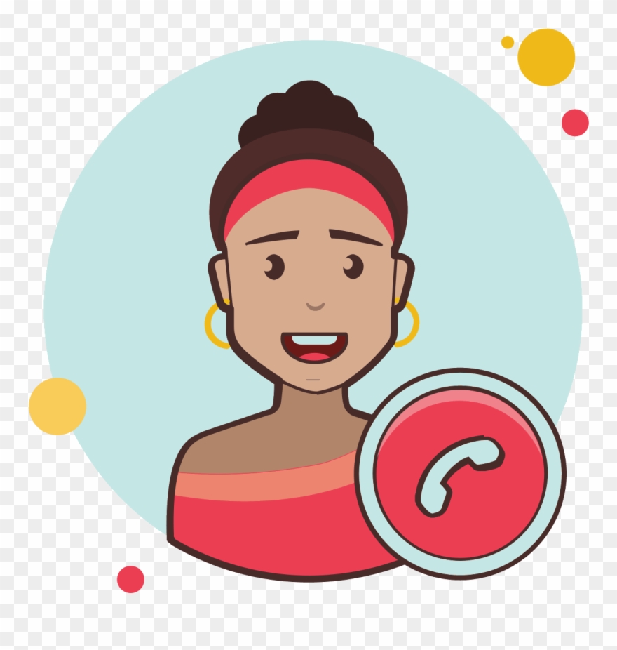 End Call Female Icon - Illustration Clipart