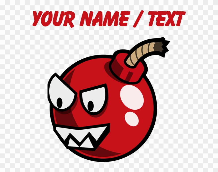 Custom Cartoon Cherry Bomb Flask Necklace - Bom Kartun Clipart