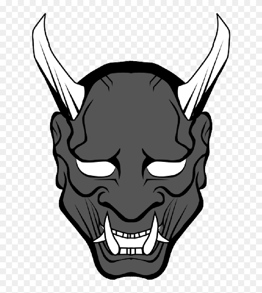 Free Png Download Japan Coloring Book - Oni Mask Png Clipart