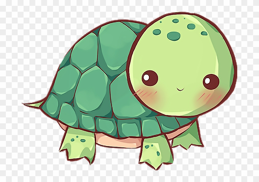 Tortugas Sticker - Kawaii Sea Turtle Cartoon Clipart